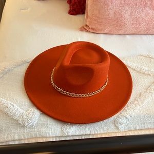 felt flat brim hat